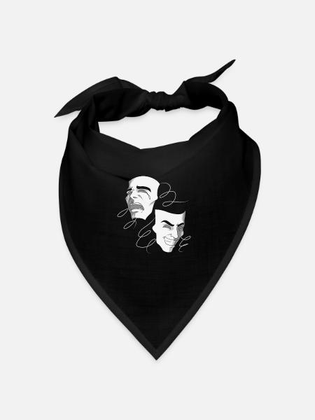 Die Masken Von Komödie Und Tragödie - Theater - Bandana Dreieckstuch - Schwarz