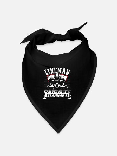 Lineman weil die Ziegelmauer | Football Team - Bandana Dreieckstuch - Schwarz
