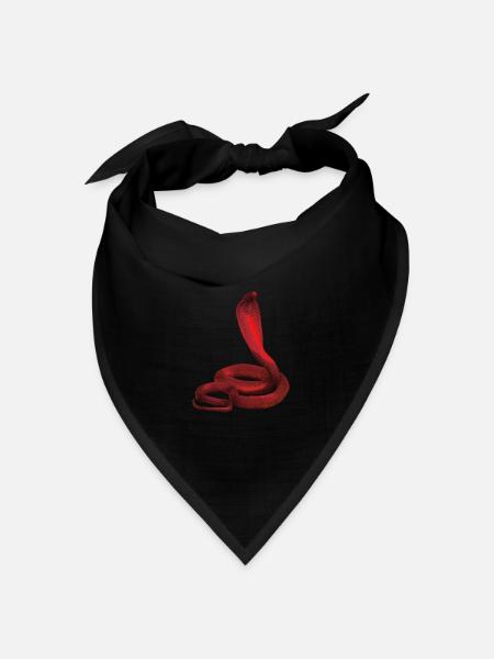 rote Schlange Kinder - Bandana Dreieckstuch - Schwarz
