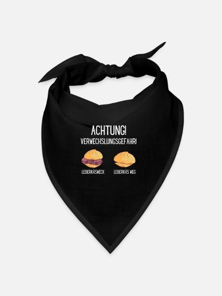 VERWECHSLUNGSGEFAHR LEBERKÄSWECK LEBERKÄS WEG HAHA - Bandana Dreieckstuch - Schwarz