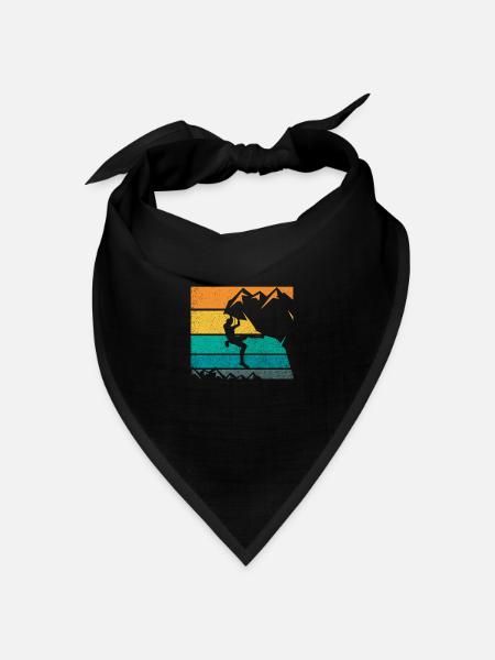 Bergsteiger Klettern - Bandana Dreieckstuch - Schwarz