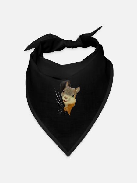 Eichhörnchen Eichkätzchen Eichhörnchenliebhaber - Bandana Dreieckstuch - Schwarz