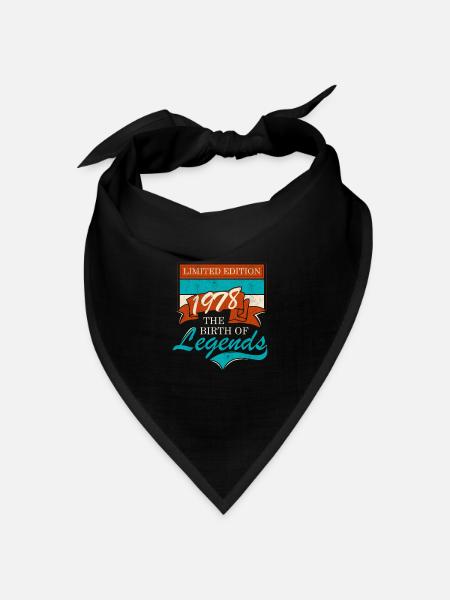 Geboren 1978 - Bandana Dreieckstuch - Schwarz