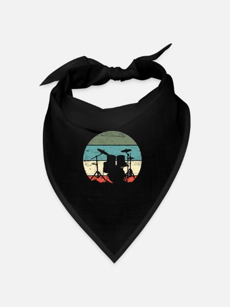 Schlagzeug Schlagzeuger - Bandana Dreieckstuch - Schwarz