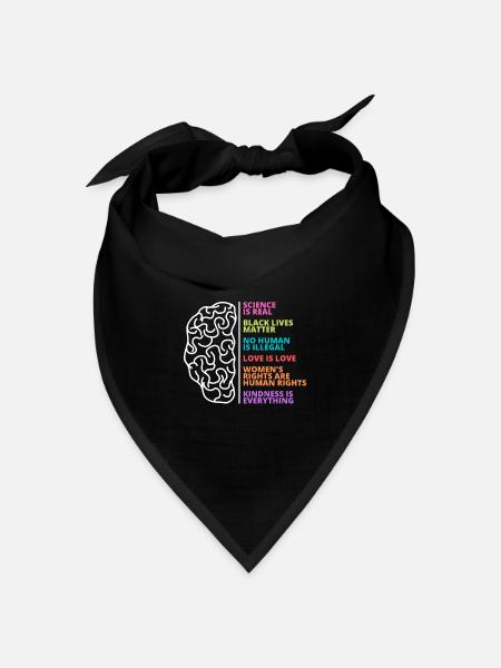 Wissenschaft, Mensch, Leben, Liebe, Frauen, Rechte - Bandana Dreieckstuch - Schwarz