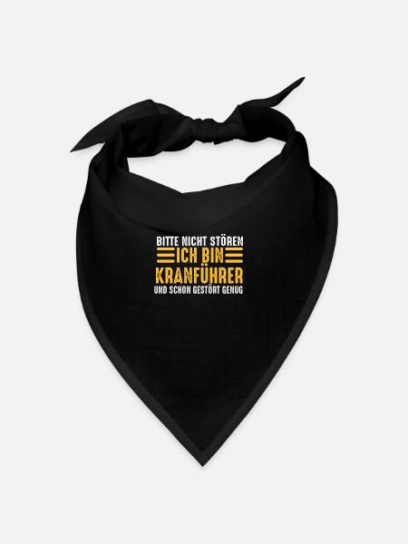 Kran Kranführer Hausbau Baustelle Handwerker - Bandana Dreieckstuch - Schwarz