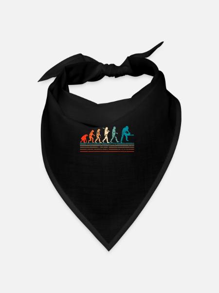 Retro Evolution Holzfäller Kettensäge Holz Wald - Bandana Dreieckstuch - Schwarz