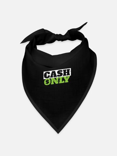 Cash Only Geld Millionär Trader Börse - Bandana Dreieckstuch - Schwarz