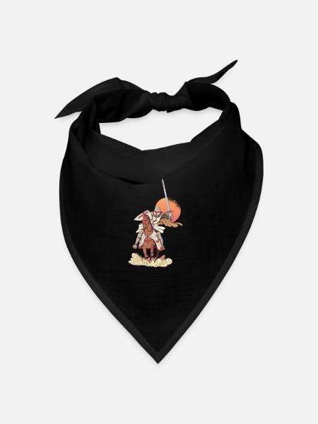 Ritter Mittelalter Rüstung Tempelritter Schwert - Bandana Dreieckstuch - Schwarz