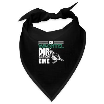 Wachtel - Bandana Dreieckstuch - Schwarz - Vorne