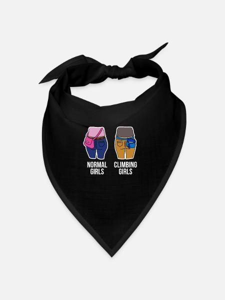 Klettern Bouldern Climbing Girl - Bandana Dreieckstuch - Schwarz