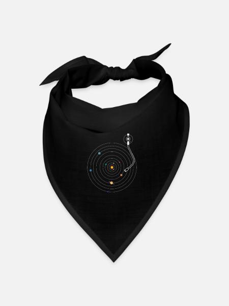 Melodisches Universum - Bandana Dreieckstuch - Schwarz