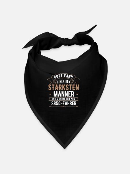 SR50 Moped Simson DDR Zweitakter Geschenk - Bandana Dreieckstuch - Schwarz