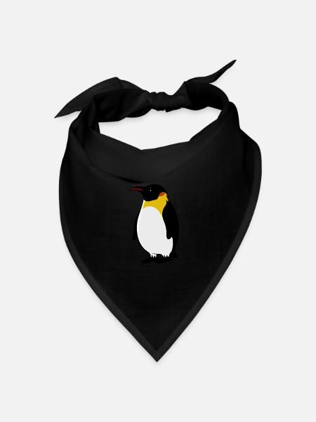 Pinguin - Bandana Dreieckstuch - Schwarz