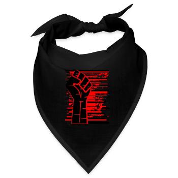 Faust rot schwarz - Bandana Dreieckstuch - Schwarz - Vorne