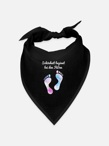 Fußpflege Pediküre Podologe Nagelstudio Geschenk - Bandana Dreieckstuch - Schwarz