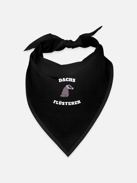 Dachs Flüsterer Geschenkidee - Bandana Dreieckstuch - Schwarz