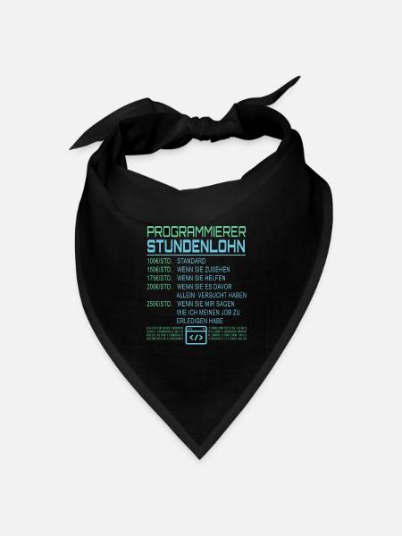 Programmierer Stundenlohn - Bandana Dreieckstuch - Schwarz