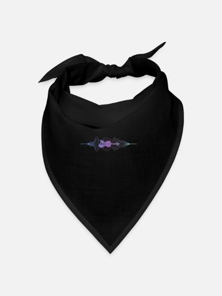 Violin Viola Cello Bass Artistic Music Sound Wave - Bandana Dreieckstuch - Schwarz