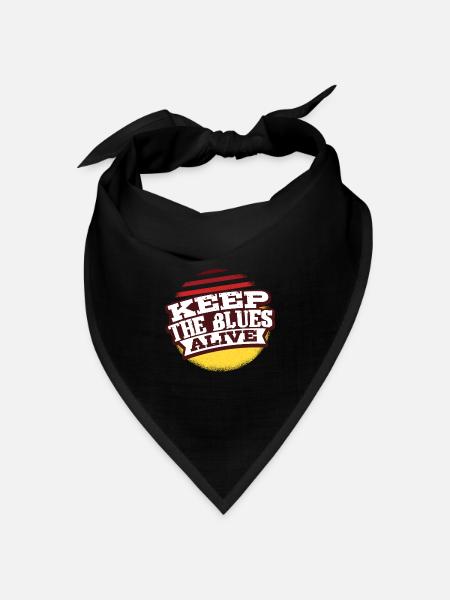 Blues - Bandana Dreieckstuch - Schwarz