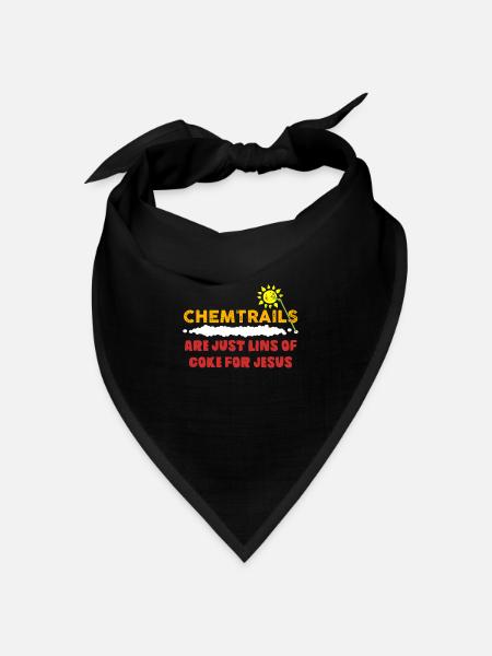 Chemtrails Are just lines of Cokefor Jesus - Bandana Dreieckstuch - Schwarz