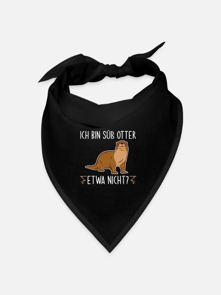 Otter Shirt - Bandana Dreieckstuch - Schwarz