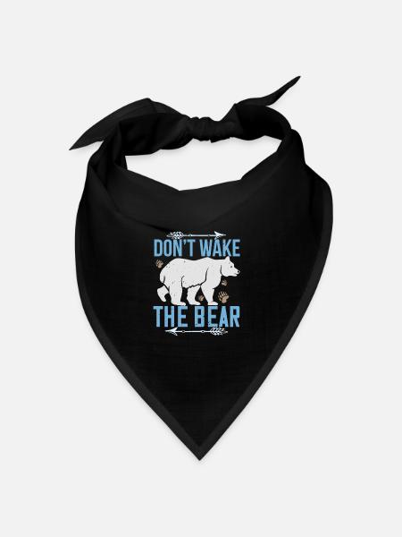 Nicht den Bären wecken Design - Bandana Dreieckstuch - Schwarz