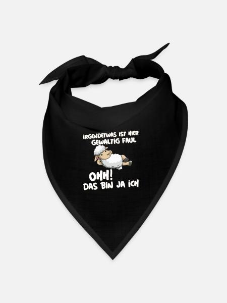 Schafe Chiller Bauern Landwirt Schäfer Schaf - Bandana Dreieckstuch - Schwarz