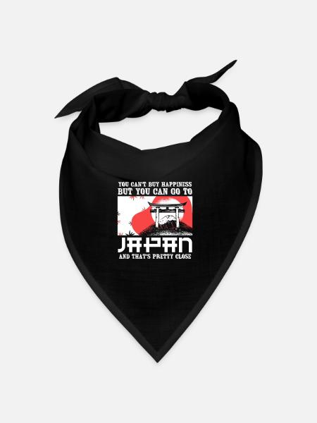 Japan Japaner Japanische Kultur Geschenk - Bandana Dreieckstuch - Schwarz