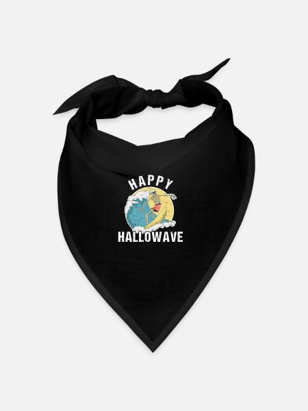 Surfer Halloween Design für einen Surfer - Bandana Dreieckstuch - Schwarz