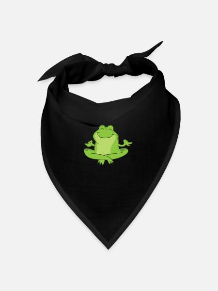 Yoga Frosch Frosch Kambo Jungle Frog Medicine - Bandana Dreieckstuch - Schwarz