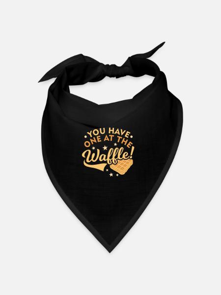 Waffel - Bandana Dreieckstuch - Schwarz