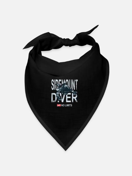 Sidemount Diver Tauchen Geschenk Tec Diving - Bandana Dreieckstuch - Schwarz
