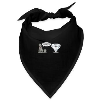 Geologe Geschenk Geologie Diamant Stein Opal Fan - Bandana Dreieckstuch - Schwarz - Vorne