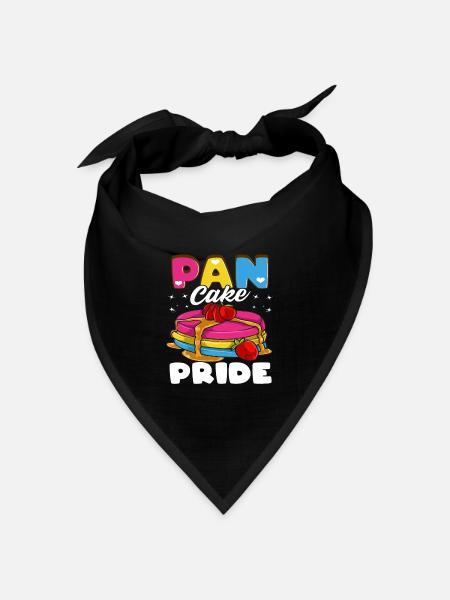 Pansexueller Pankuchen Pun Pansexuelle Parodie - Bandana Dreieckstuch - Schwarz
