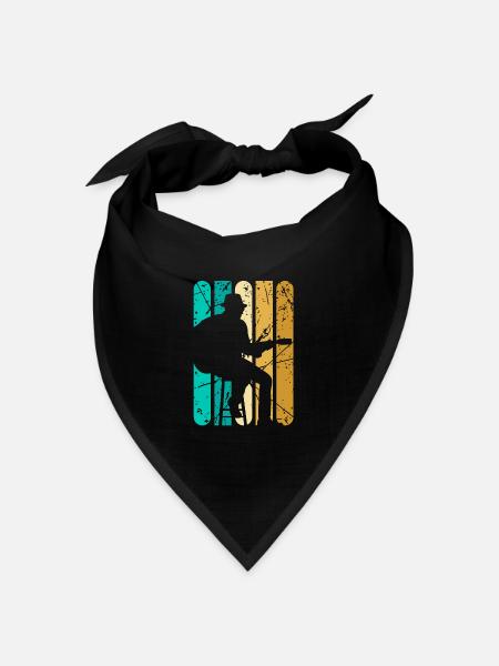 Bass Gitarre Bassist Spieler EADG Bassisten Musik - Bandana Dreieckstuch - Schwarz