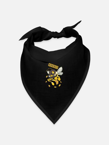 ROBBEE Time is Money Imker Beekeeping Beekeeper - Bandana Dreieckstuch - Schwarz