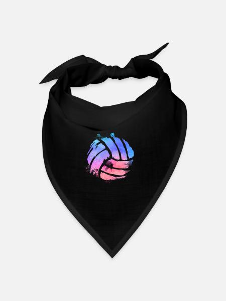 Volleyball Beachvolleyball - Bandana Dreieckstuch - Schwarz