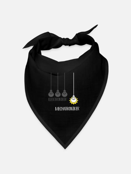 Elektriker Elektroniker Mechatroniker Lustig - Bandana Dreieckstuch - Schwarz