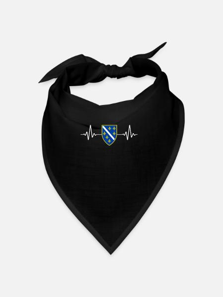 Bosnien Bosnier Jugoslawien Geschenk - Bandana Dreieckstuch - Schwarz