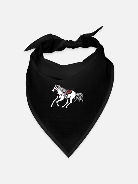Western Pferd Westernreiten Cowboy Pferd Galopp - Bandana Dreieckstuch - Schwarz