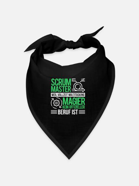 Docker Scrum Master Software Coding Geschenk - Bandana Dreieckstuch - Schwarz