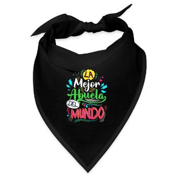 La Mejor Abuela Del Mundo Design Regalo Abuelita - Bandana Dreieckstuch - Schwarz - Vorne