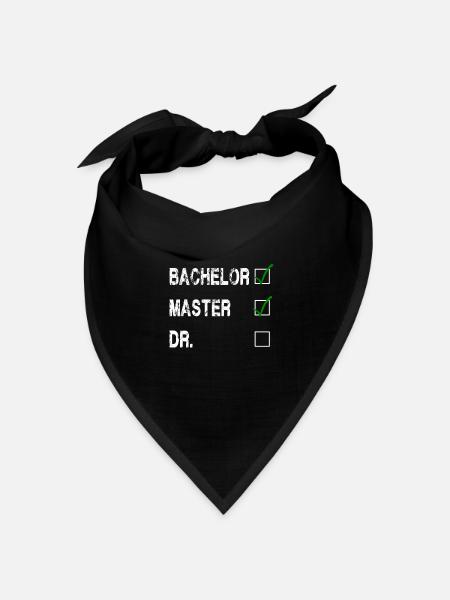Abschluss Bachelor Master Dr. Prüfung - Bandana Dreieckstuch - Schwarz