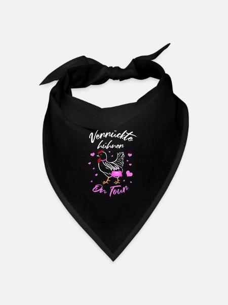 Verrückte Hühner on Tour JGA Malle Apres Ski Party - Bandana Dreieckstuch - Schwarz