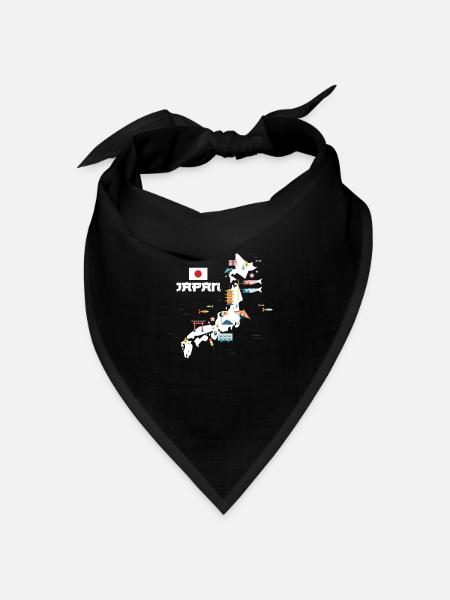 Japan - Bandana Dreieckstuch - Schwarz