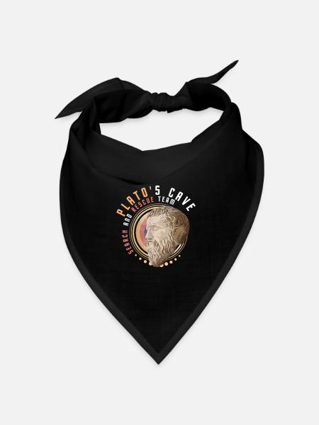 Platons Höhlenmünze - Bandana Dreieckstuch - Schwarz