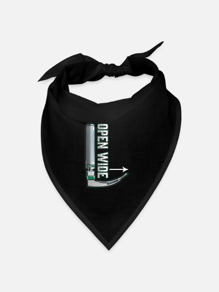 CRNA laryngoscope Anesthesiologist Intubation - Bandana Dreieckstuch - Schwarz