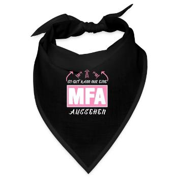 MFA - lustiger Artzhelferin Spruch - Bandana Dreieckstuch - Schwarz - Vorne