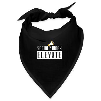 Soziale Arbeit Elevate - Bandana Dreieckstuch - Schwarz - Vorne